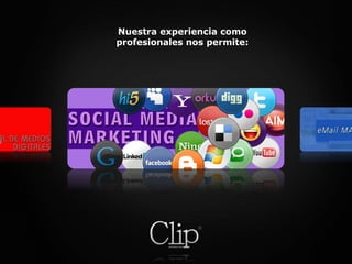 Nuestra experiencia como profesionales nos permite: 