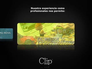 Nuestra experiencia como profesionales nos permite: 