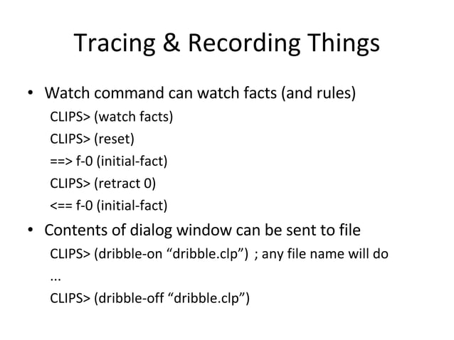 Introduction to CLIPS Expert System | PPT