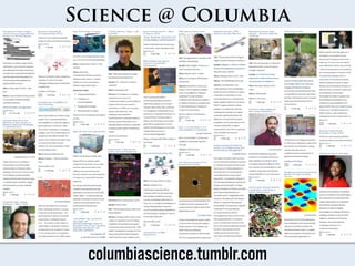 Science @ Columbia
columbiascience.tumblr.com
 