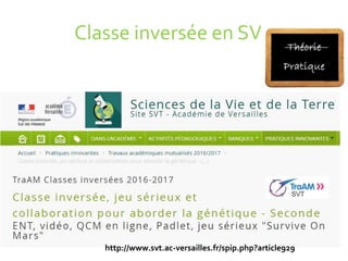 Classe inversée en SVT
http://www.svt.ac-versailles.fr/spip.php?article929
 