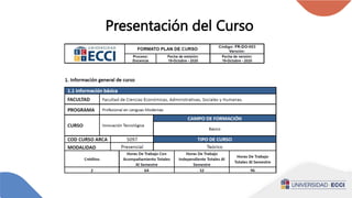 Presentación del Curso
 