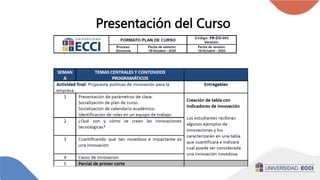 Presentación del Curso
 
