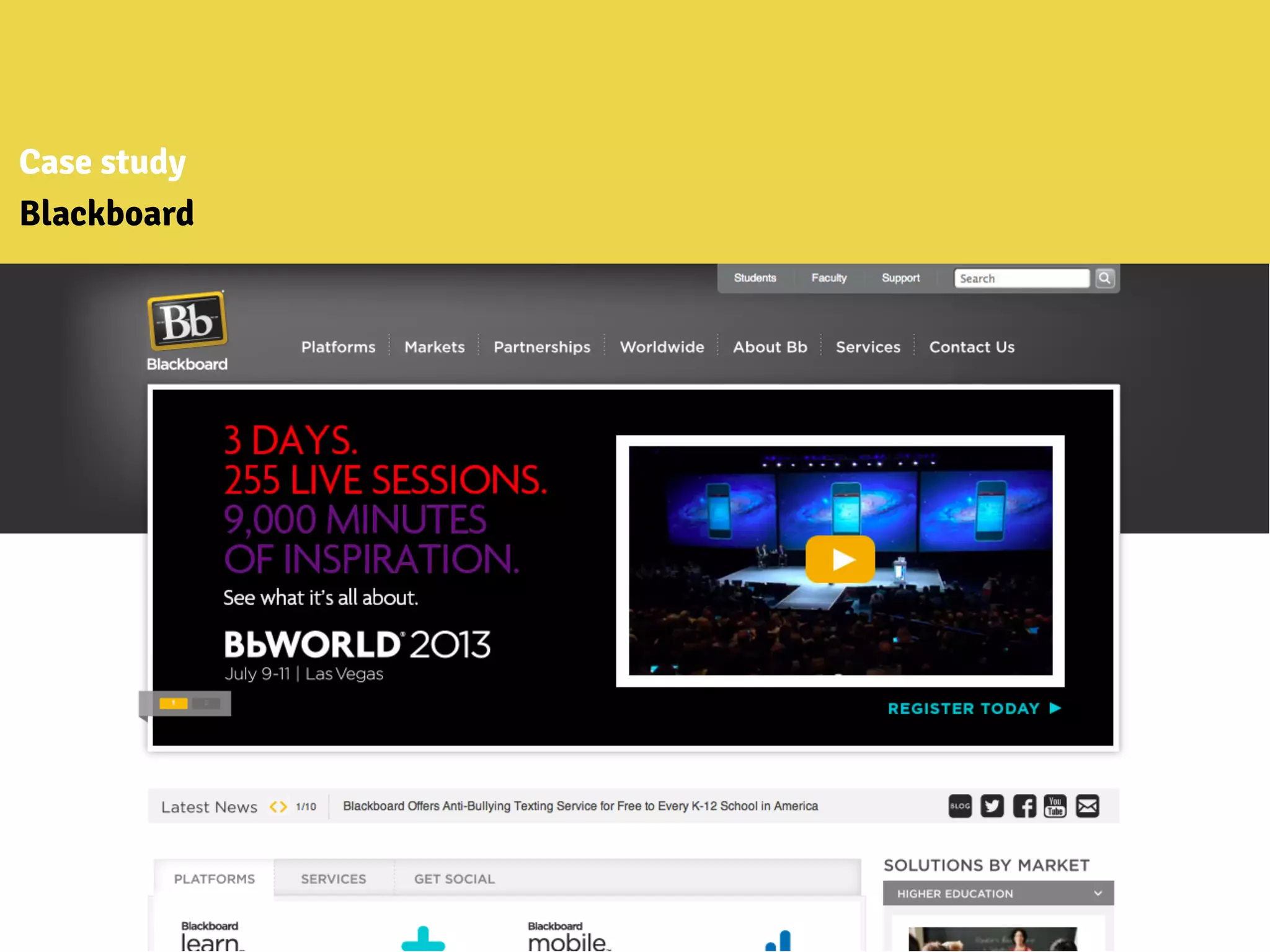 Case study
Blackboard
 