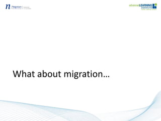 What about migration…
 