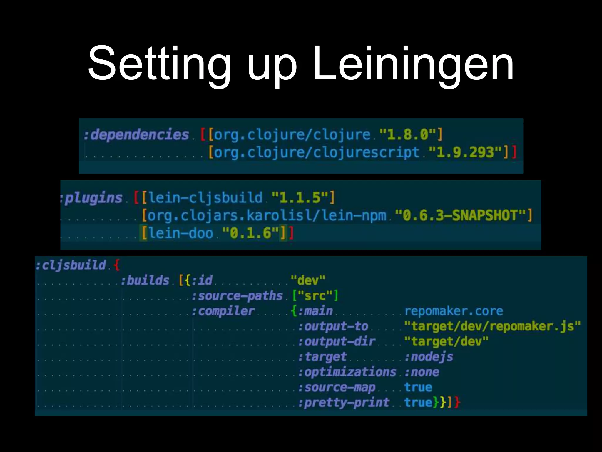 Setting up Leiningen