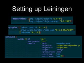 Setting up Leiningen
 