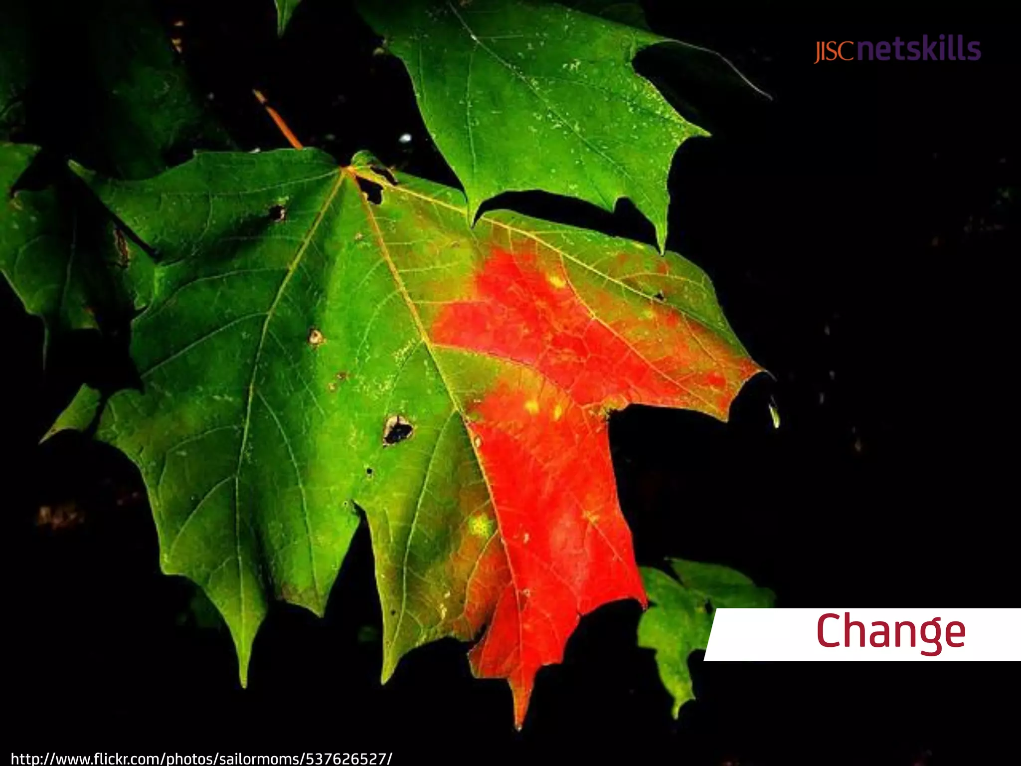 Change

http://www.flickr.com/photos/sailormoms/537626527/
 