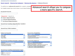 Subscribe to grant notices via RSS feeds