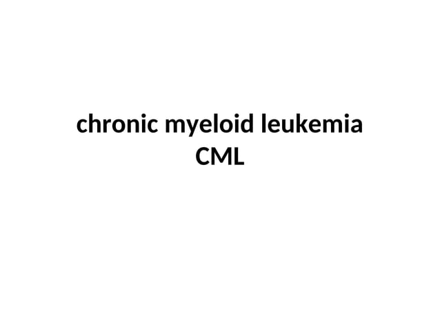 Chronic lymphocytic leukemia (CLL) in blood) | PPT