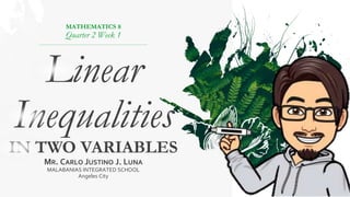 Math 8 - Linear Inequalities in Two Variables | PPTX