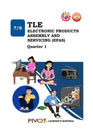7/8 TLE
LEARNER’S MATERIAL
ELECTRONIC PRODUCTS
ASSEMBLY AND
SERVICING (EPAS)
Quarter 1
 