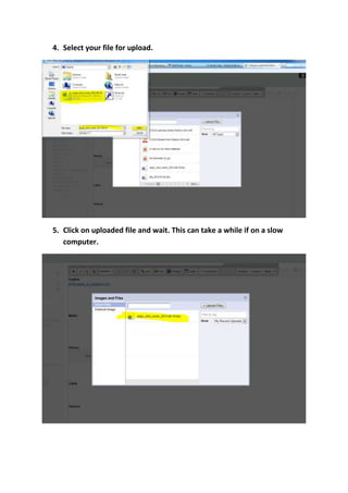 Uploading and Deleting a File on a Wiki | DOCX