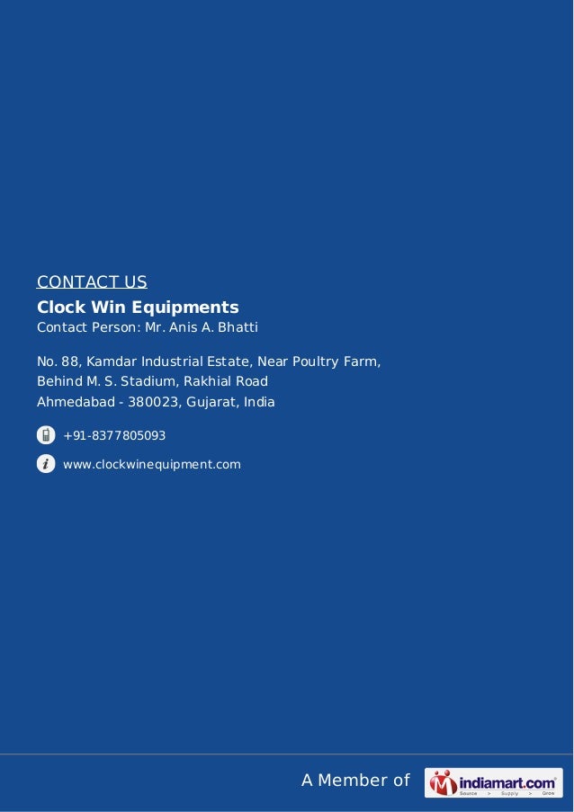 Clock winequipments
