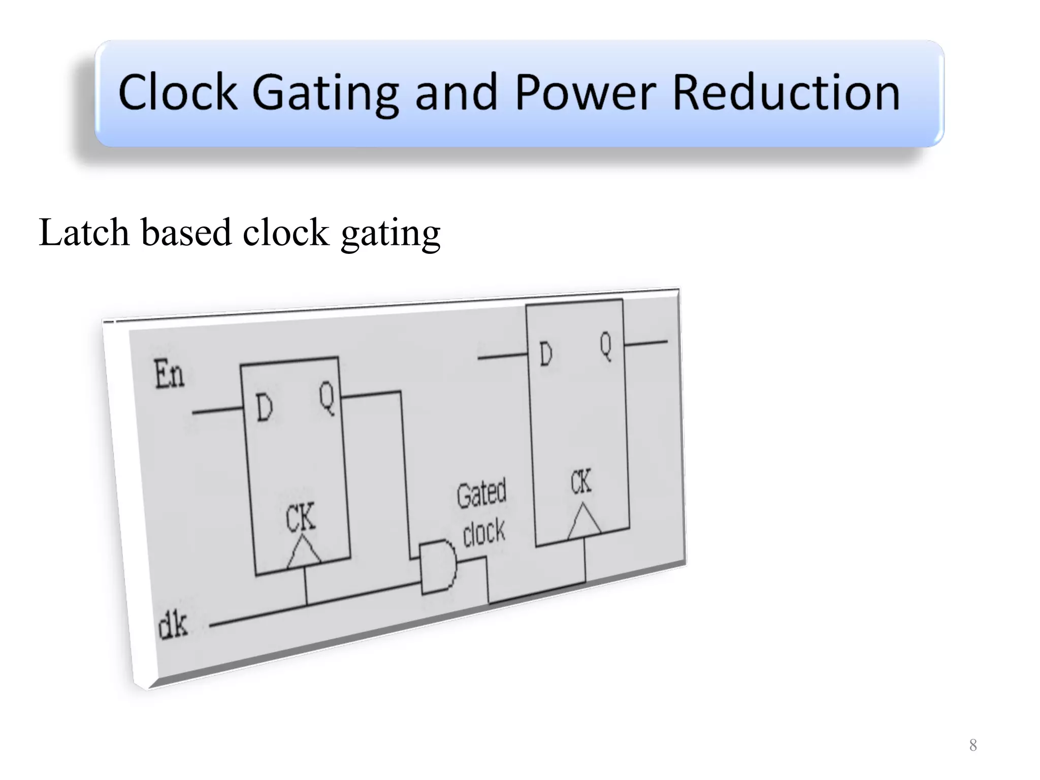 Latch based clock gating 