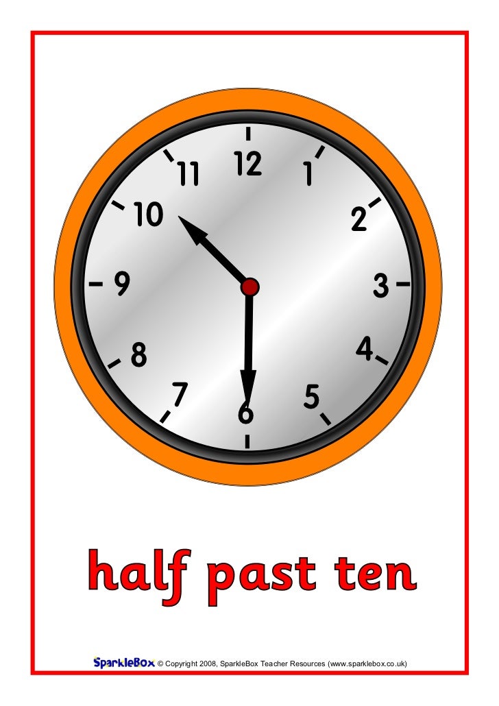 Clock half past