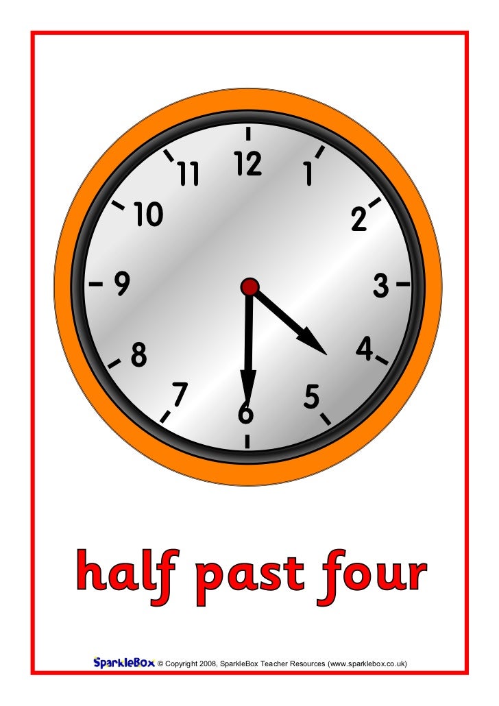 Clock half past