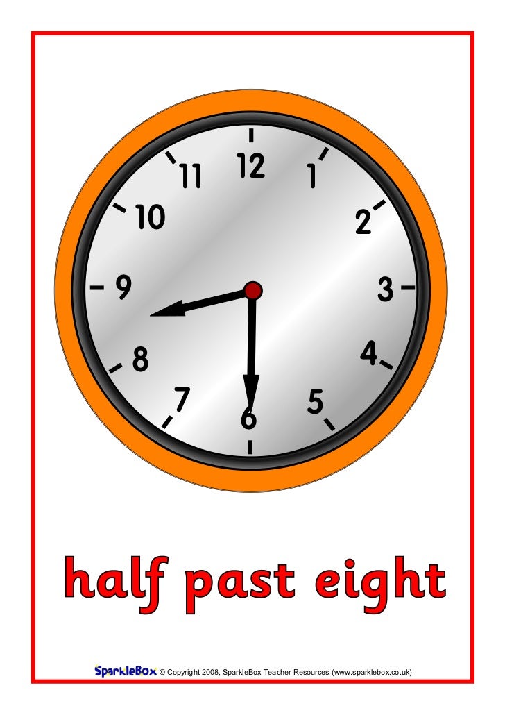 Clock half past