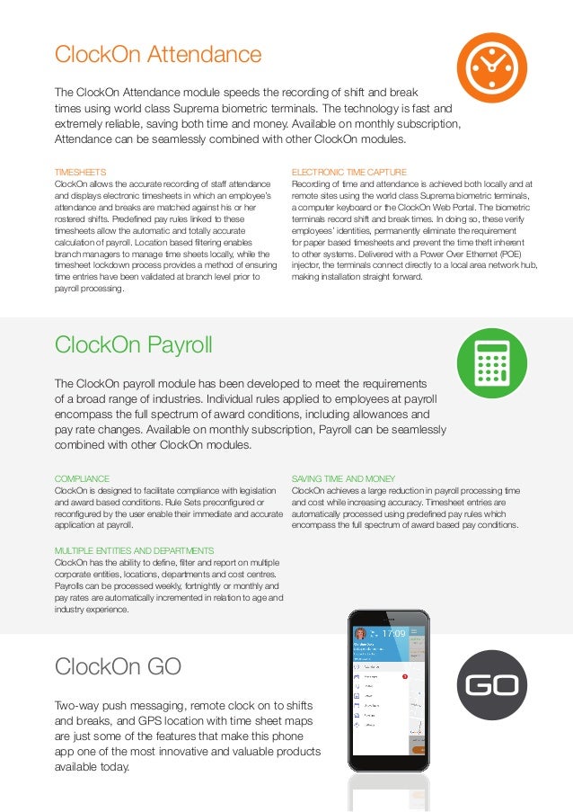 employee scheduling software clockon brochure