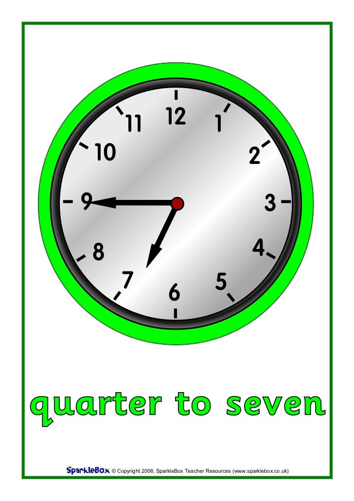 Clock quarter to