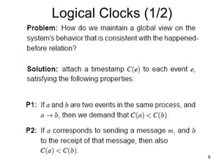 Logical Clocks (1/2) 