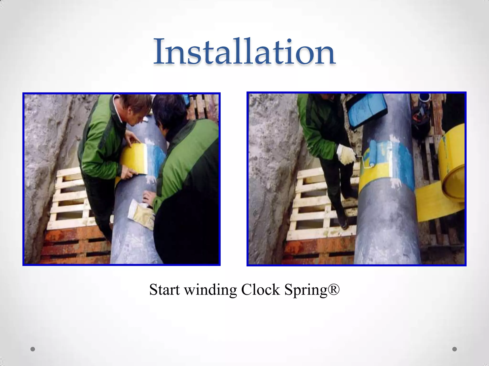 Installation
Start winding Clock Spring®