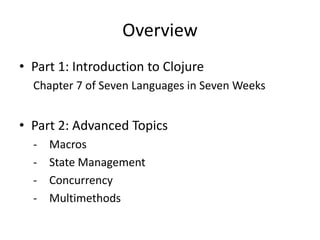 Clojure 7-Languages | PPTX