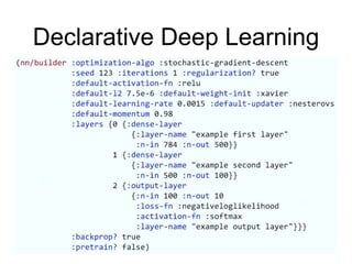 Declarative Deep Learning
 