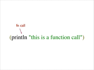 fn call


(println "this is a function call")
 