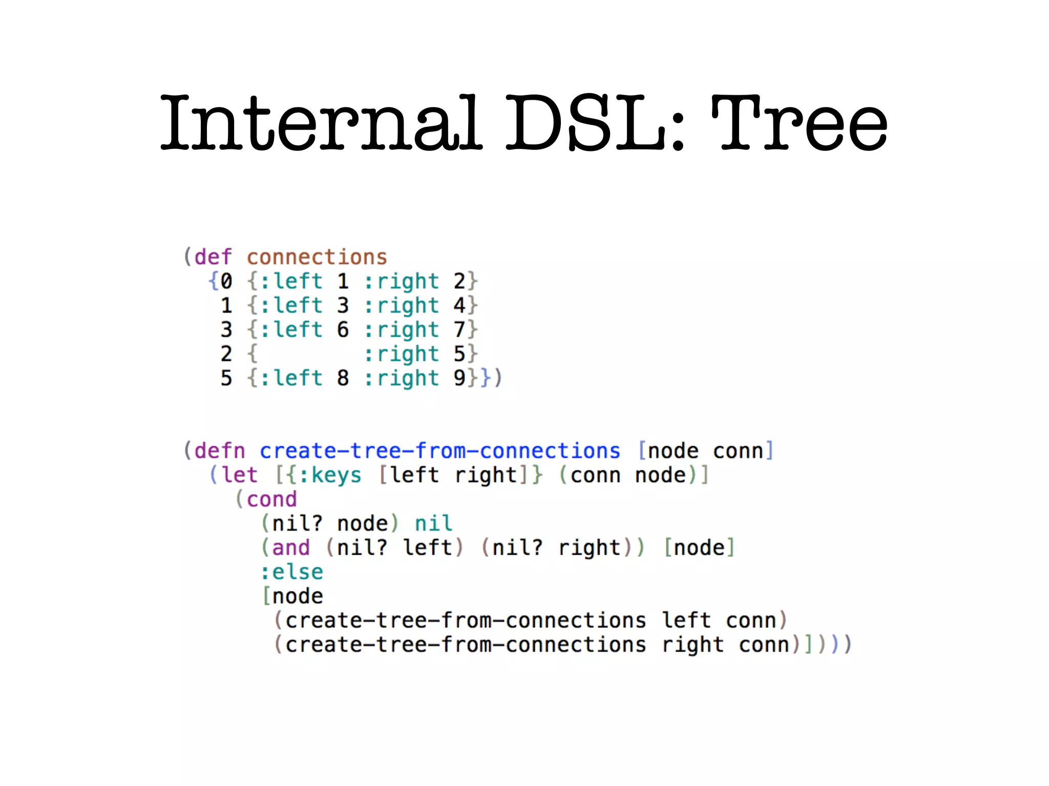 Internal DSL: Tree