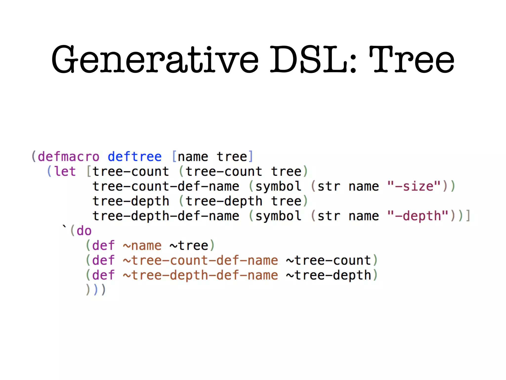 Generative DSL: Tree