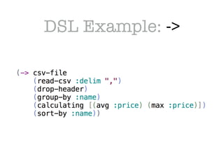 Writing DSL in Clojure | PDF
