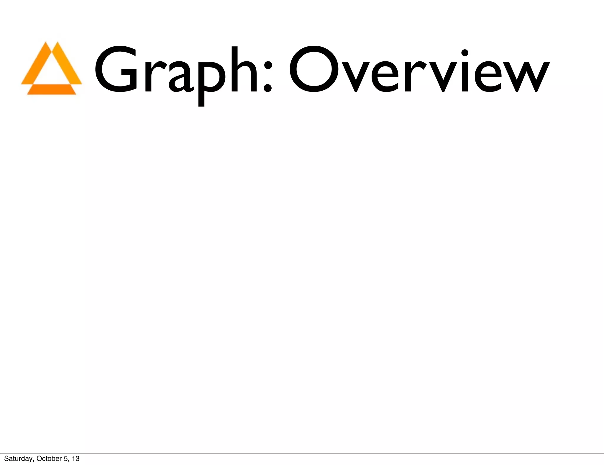 Graph: Overview
Saturday, October 5, 13
 