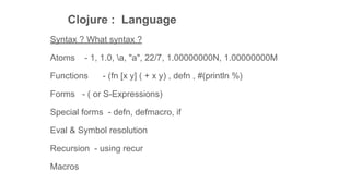 Clojure presentation | PPT