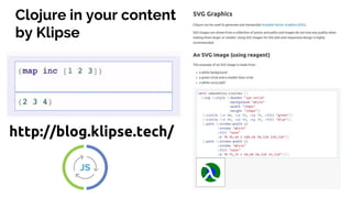 Clojure in your content
by Klipse
http://blog.klipse.tech/
 