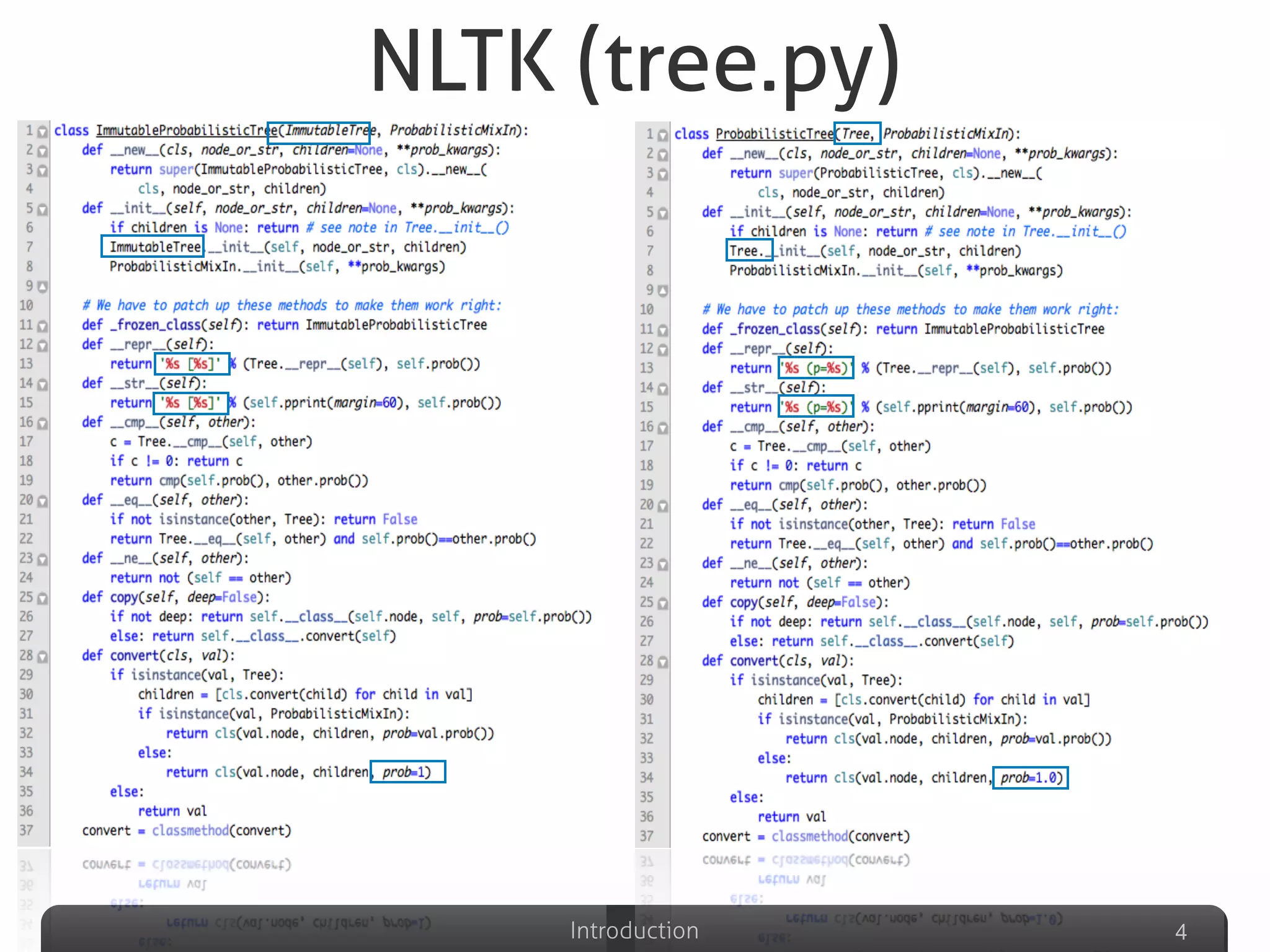 Introduction
NLTK (tree.py)
4
 