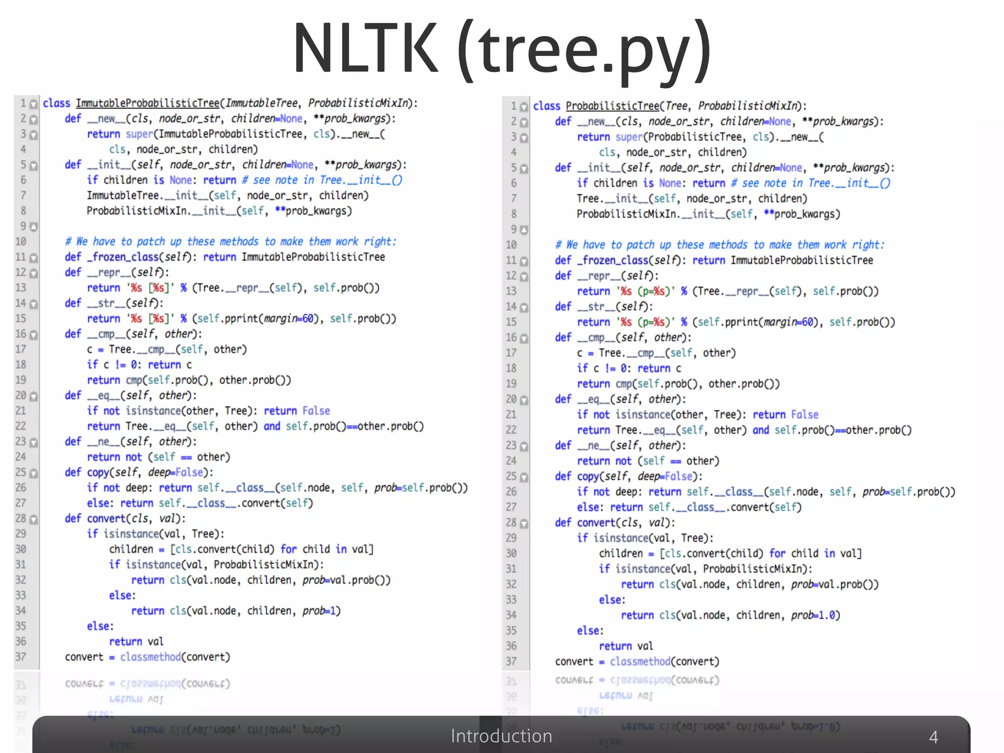 Introduction
NLTK (tree.py)
4
 