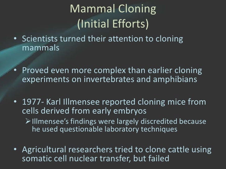 Cloning