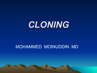 CLONING MOHAMMED  MOINUDDIN  MD 