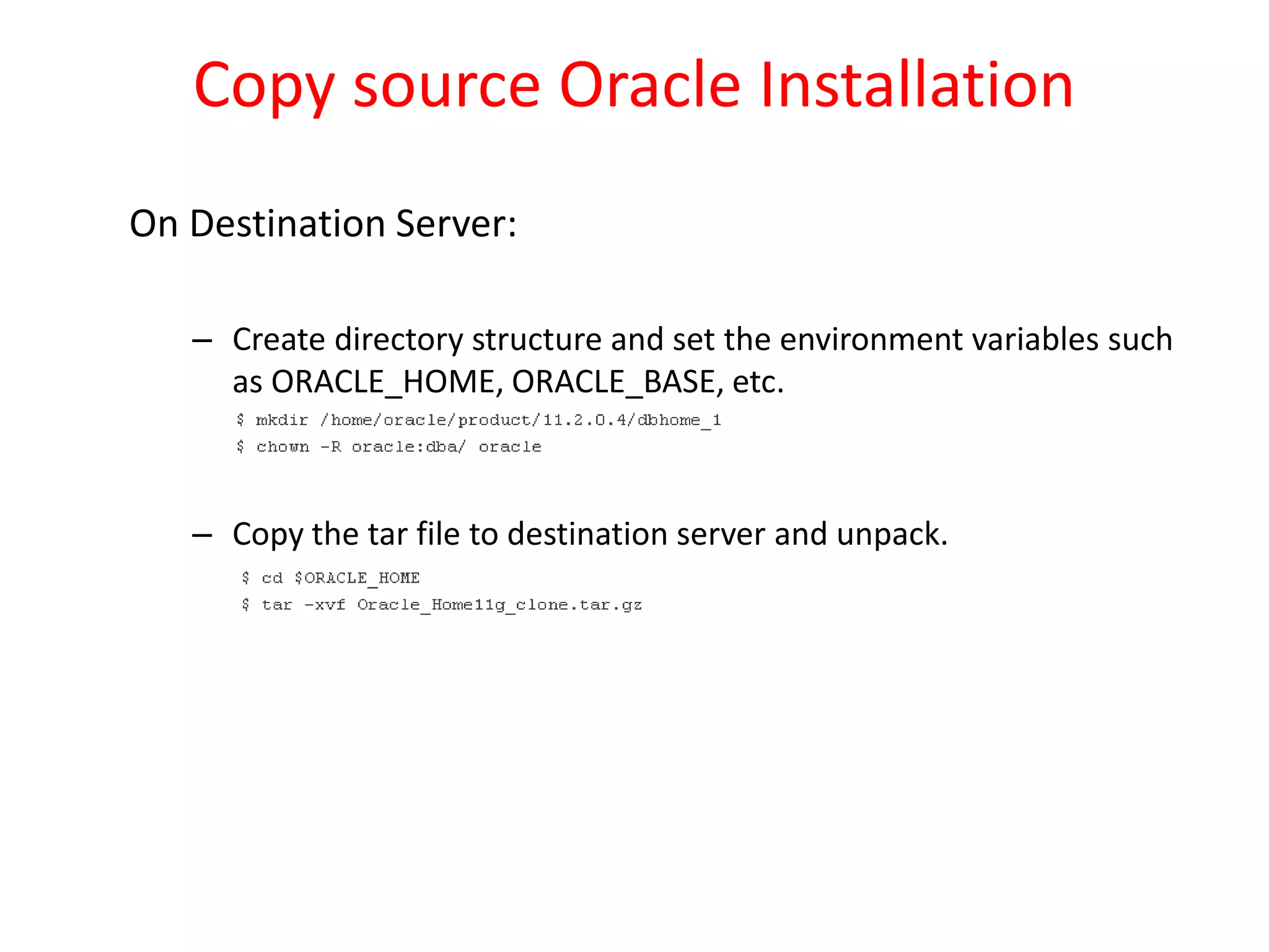 Cloning An Oracle Database Home Using An Image File – JKEK