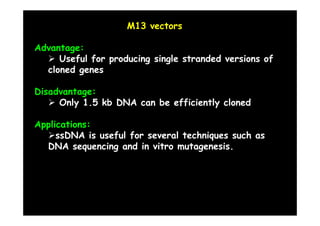 Ssdna Vector cloning vectors-2-85.pdf used in Recombinant DNA Technology | PDF