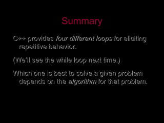 C++loop statements | PPT