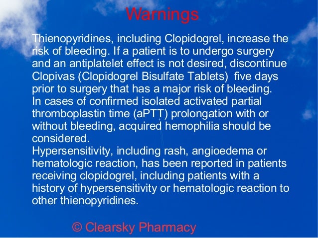 Clopivas 75 mg used to