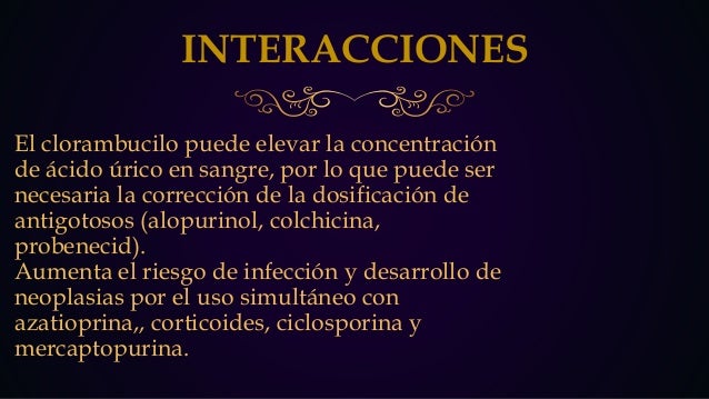 Clorambucilo o clorambuzil