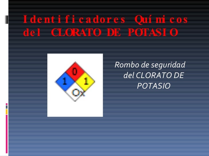 Hoja De Seguridad Clorato De Potasio es.slideshare.net