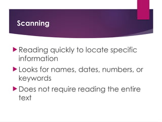 Reading Perusing Scanning Differences Close_Analysis_Reading_Approaches Skimming and scanning.pptx