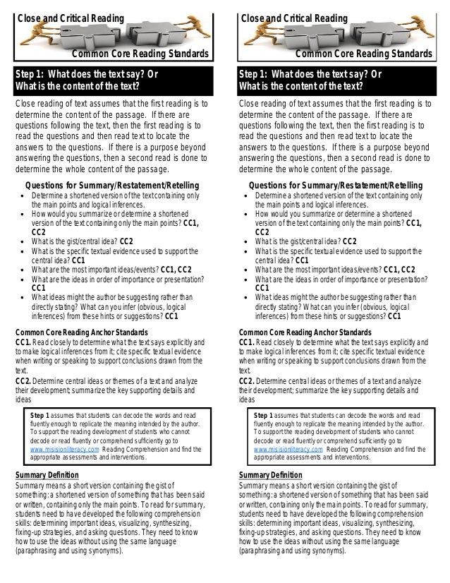 close and critical reading bookmarks june 2010 close reading definition