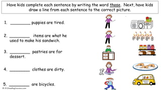 Teaching Kids Demonstrative Pronouns: this, that, these and those # ...