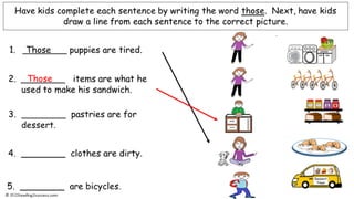 Teaching Kids Demonstrative Pronouns: this, that, these and those #demonstrativepronouns