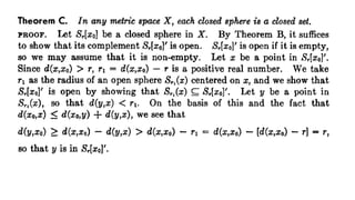 Closed sets in metric spaces
